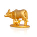 Cow With Calf Idol With Base- 4.5 X 6 Inches | Brass Idol/ Gold Polish Kamdhenu Cow And Calf For Home & Gifting - Table Stand Accessories