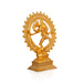 Natraj Statue Standing On Base - 14 X 10.5 Inches | Brass Idol/ Gold Polish Nataraja Vigraham For Pooja - Brass Murties
