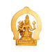 Lakshmi Narasimha Swamy Vigraham Sitting On Base With Arch-6 X 4.5 Inches | Brass &Gold Polish Laxmi Narasimha Idol - Brass Murties