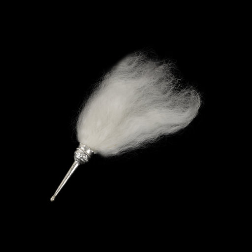 Venchamaram - 6 Inches | Chawar/ White Metal Handle Chanwara/ Chaur for Deity - Deity Accessories