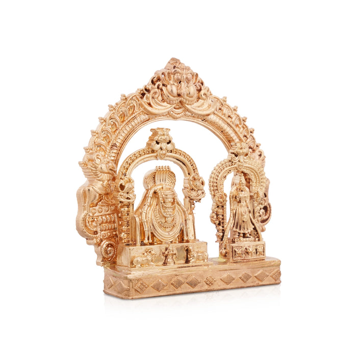 Annamalaiyar Unnamalai Murti With Base - 3 x 3 Inches | Panchaloha Statue With Arch for Pooja - Panchaloha Murties