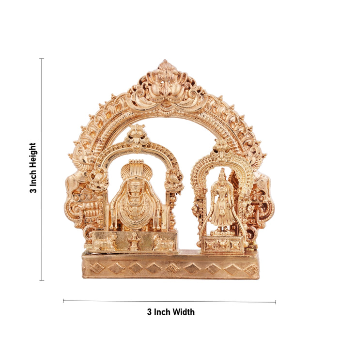 Annamalaiyar Unnamalai Murti With Base - 3 x 3 Inches | Panchaloha Statue With Arch for Pooja - Panchaloha Murties