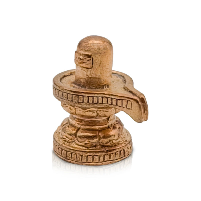 Shiv Ling Murti - 0.75 x 0.5 Inch | Panchaloha Statue/ Shiva Lingam Statue/ Shiv Ling Idol for Pooja - Panchaloha Murties