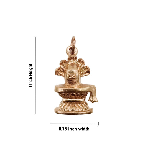 Shiv Ling Murti With Nag Design Pendant - 1 x 0.75 Inch | Panchaloham Locket/ Dollar for Men And Women - Mala & Pendant