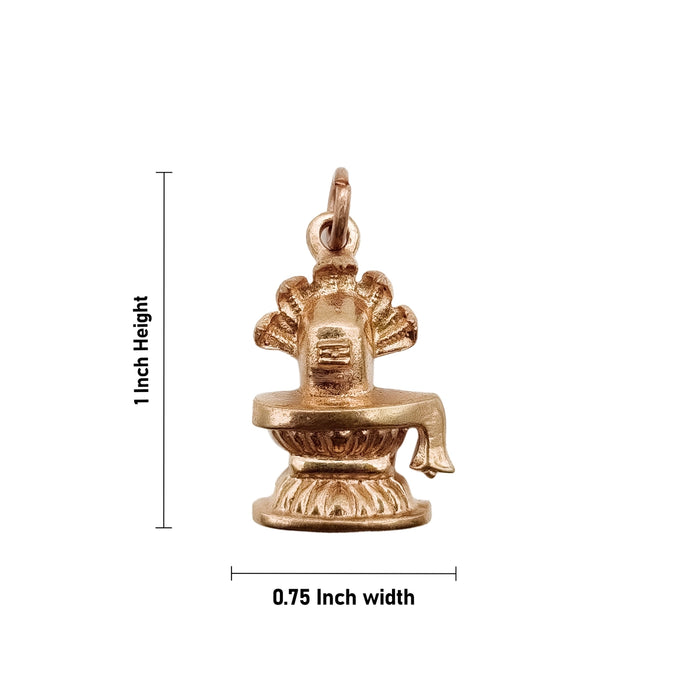 Shiv Ling Murti With Nag Design Pendant - 1 x 0.75 Inch | Panchaloham Locket/ Dollar for Men And Women - Mala & Pendant