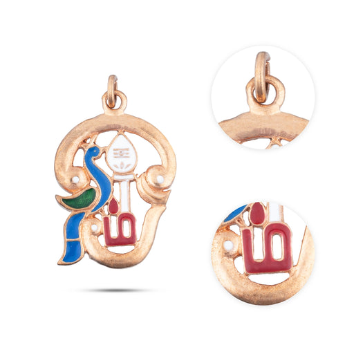 Om Design Dollar - 2 x 1 Inches | Panchaloham Pendant/ Locket for Men & Women - Mala & Pendant