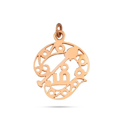 Om Design Dollar - 1.25 x 1 Inches | Panchaloham Pendant/ Locket for Men & Women