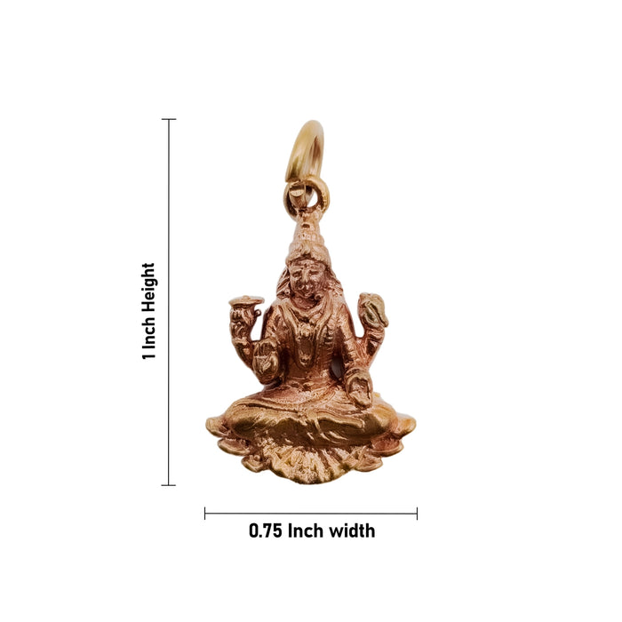 Lakshmi Murti Design Pendant - 1 x 0.75 Inch | Panchaloham Locket/ Dollar for Men And Women - Mala & Pendant