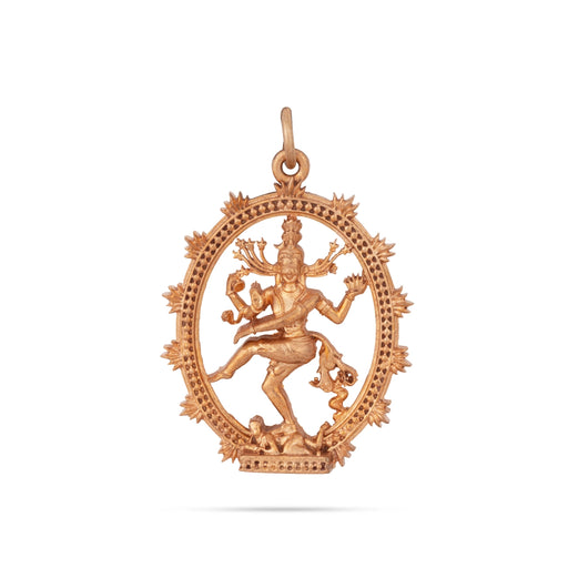 Natraj Murti Dollar - 1.5 x 1 Inches | Panchaloham Pendant/ Locket for Men & Women - Mala & Pendant