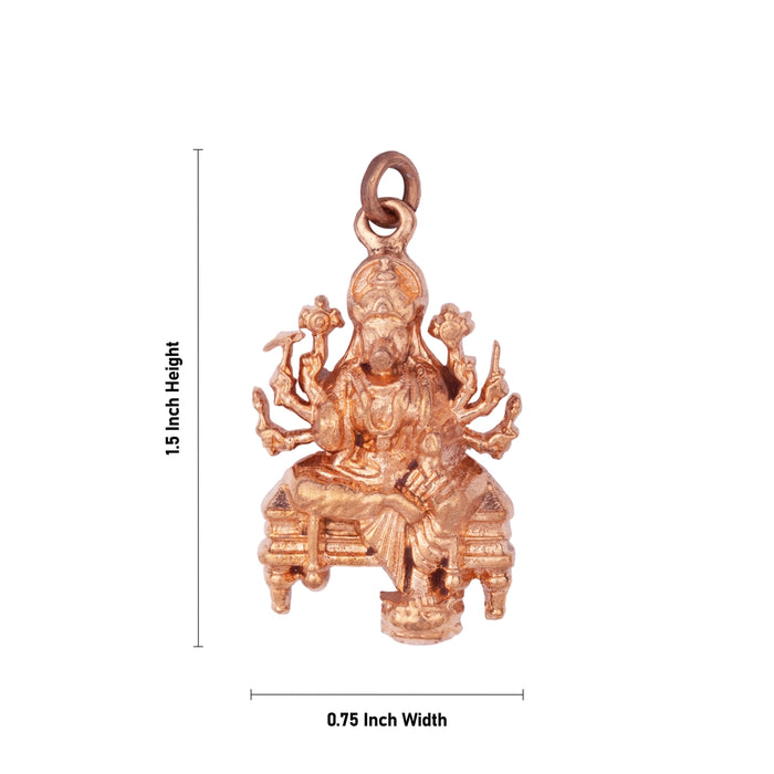Varahi Murti Dollar - 1.5 x 0.75 Inches | Panchaloham Pendant/ Locket for Men & Women - Mala & Pendant