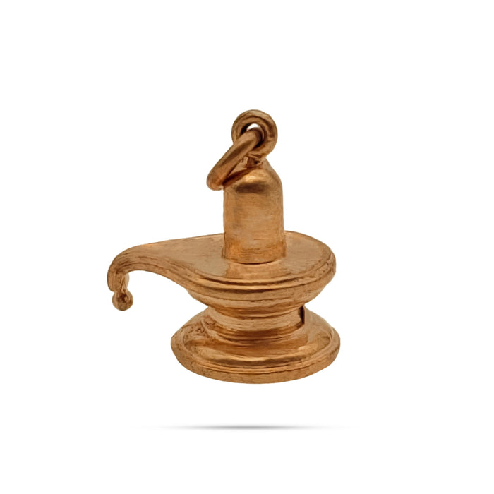 Shiv Ling Murti Design Pendant- 0.75 x 0.75 Inch | Panchaloham Locket/ Shiva Lingam Statue Dollar for Men&Women - Mala & Pendant