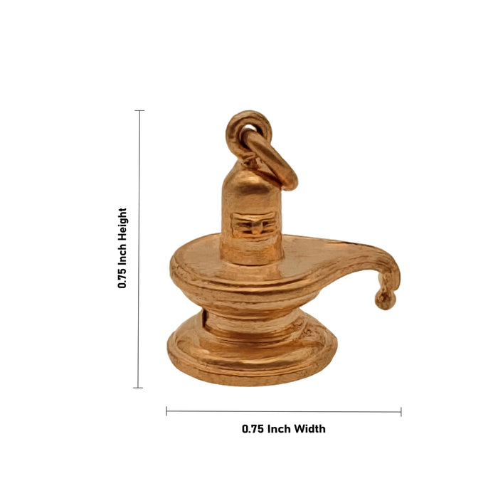 Shiv Ling Murti Design Pendant- 0.75 x 0.75 Inch | Panchaloham Locket/ Shiva Lingam Statue Dollar for Men&Women - Mala & Pendant