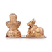 Shiv Ling Murti & Nandi Statue - 1 x 1.5 Inches | Panchaloha Statue/Shiva Lingam Statue & Nandi Murti for Pooja - Panchaloha Murties