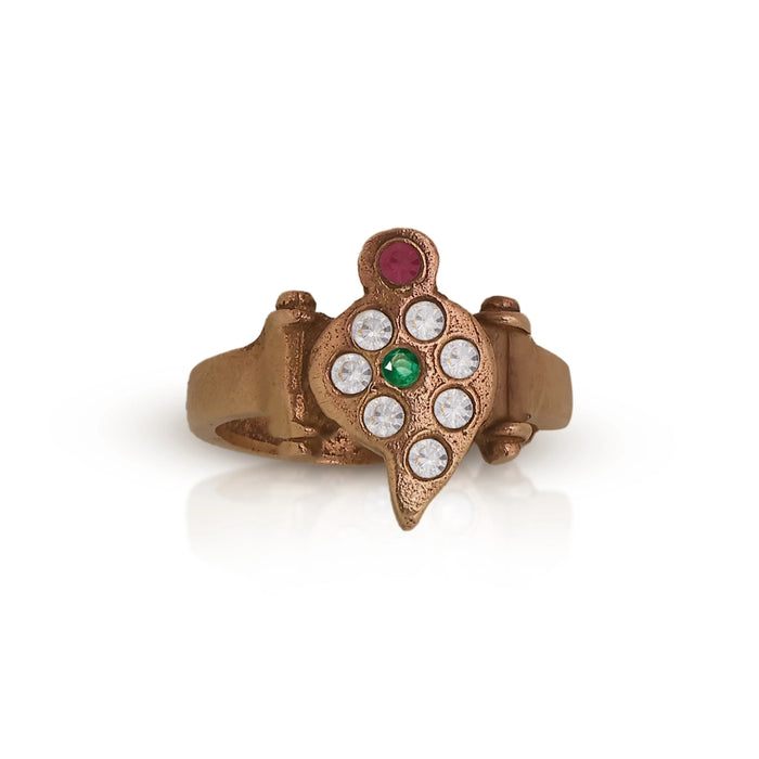 Finger Ring - 0.75 Inches | Panchaloha Ring/ stone Ring/ Finger Jewellery for Women