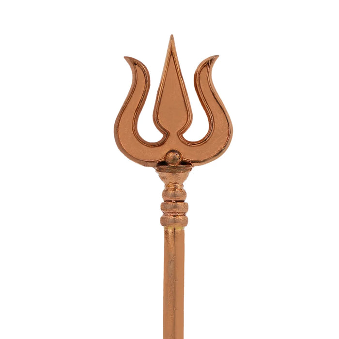 Trishul With Base - 7 Inches | Panchalogam Astras / Panchaloha Soolam for Deity - Deity Accessories