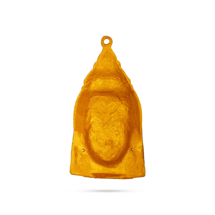 Decorative Lakshmi Face - 8.5 x 4.5 Inches | Zinc Devi Face/ Varalakshmi Ammavari Face For Festive Decor