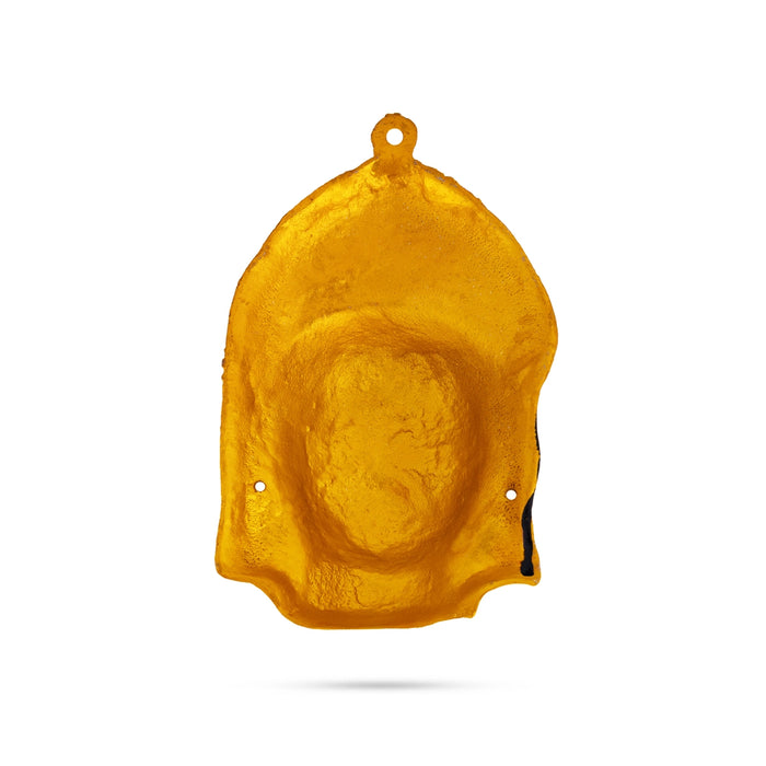 Gowri Face - 6.5 x 4 Inches | Zinc Ammavari Face/ Decorative Devi Mukhavata for Deity Decor