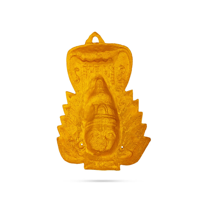 Zinc Amman Face with Nagam - 10 x 7 Inches | Goddess Wall Hanging/ Devi face For Temple & Spiritual Decor