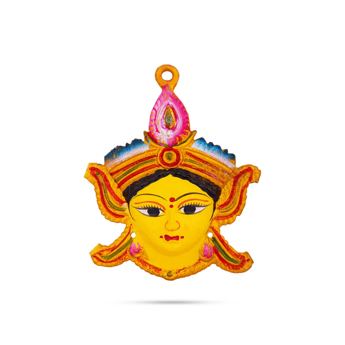 Durga Maa Face - 6 x 5 Inches | Zinc Durga Face / Ammavari Face For Varalakshmi pooja Decor