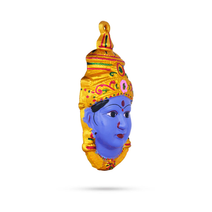 Nava Nayagi Face - 8 x 4 Inches | Devi Face/ Zinc Ammavari Face for Deity - Head & Face Accessories