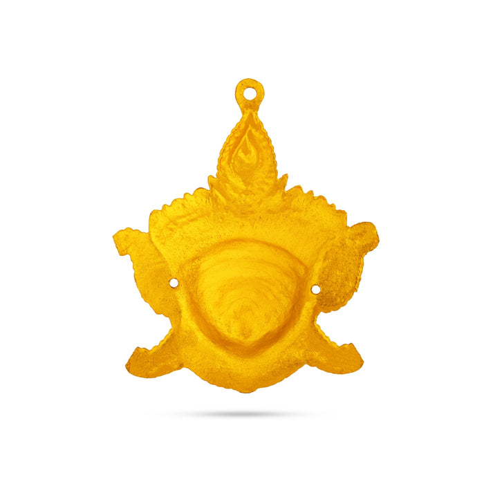 Kali Face Wall Hanging - 6 x 5 Inches | Zinc Goddess Kali Devi face/ Wall Hanger For Spiritual Decor
