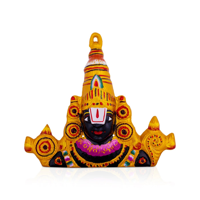 Balaji Murti Design Wall Hanging - 11 x 12 Inches | Zinc Perumal Design Wall Hanger/ Wall Decor for Living Room
