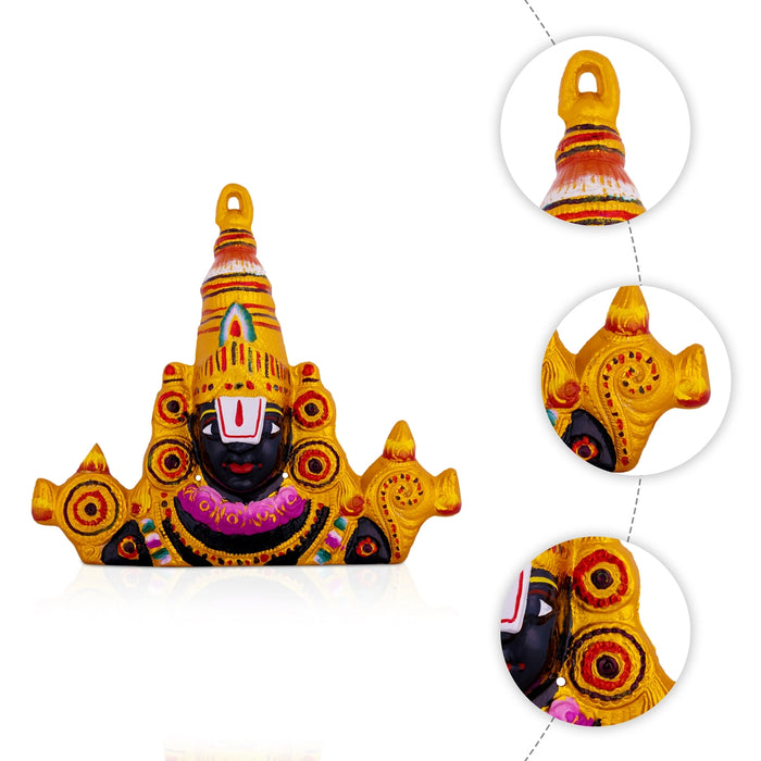 Balaji Murti Design Wall Hanging - 11 x 12 Inches | Zinc Perumal Design Wall Hanger/ Wall Decor for Living Room