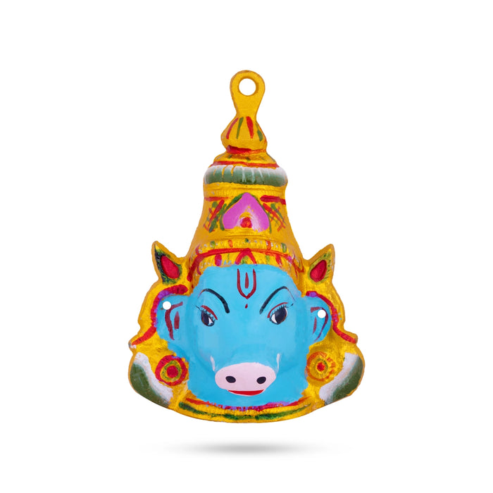 Gowri Devi Face - 6.5 x 4 Inches | Zinc Amman Mugam/ Ammavari Face for Varalakshmi Decor