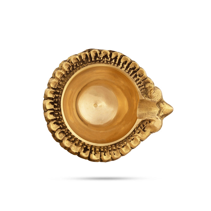 Lakshmi Kubera Vilakku - 1 x 2 Inches | Brass Lamp/Kubera Lakshmi Vilakku/Laxmi Kubera Deepam for Pooja - Kuber Deep