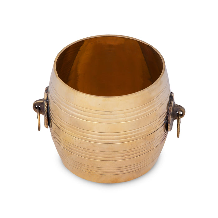 Brass Para - 4 x 3.5 Inches | Idangazhi/ Changazhi/ Kerala Nirapara for Home/ 560 Gms Approx - Para