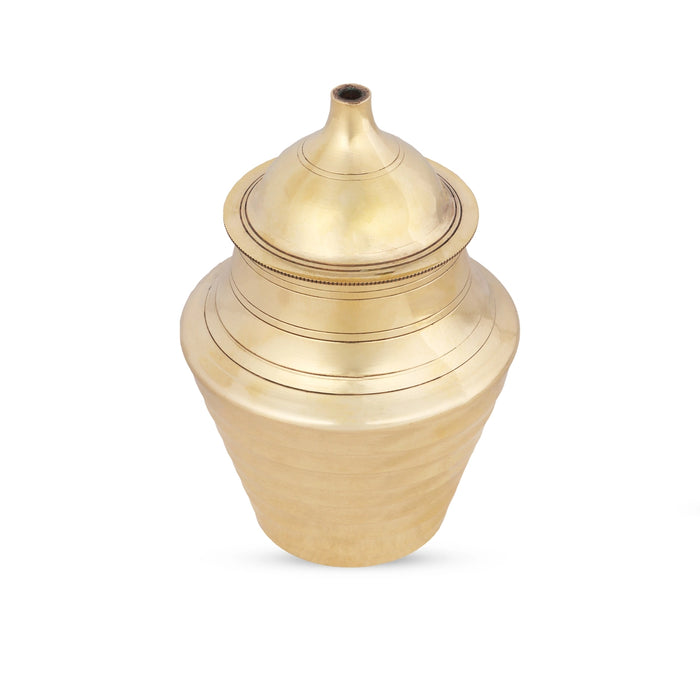 Brass Aarti - 6 x 4 Inches | Kumbha Aarti/ Kapoor Arti for Pooja/ 425 Gms Approx - Kapur Aarti