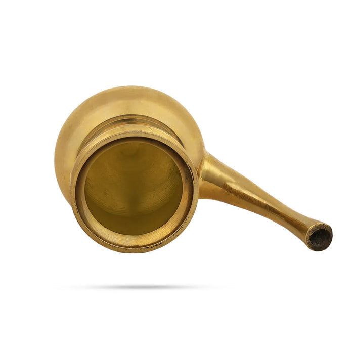 Brass Kindi - 3.5 X 5.5 Inches | Brass Kamandalam / Brass Kalash Pot For Pooja Ceremony