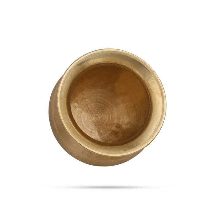Bronze Pot - 8 X 7 Inches | Traditional Bronze Paanai / Pot For Pooja & Cooking Use