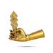 Soora Samhara Set - 7 x 3 Inches | Brass Idol / Lord Murugan Slaying Surapadman Set / Spiritual Temple Decor - Deity Accessories