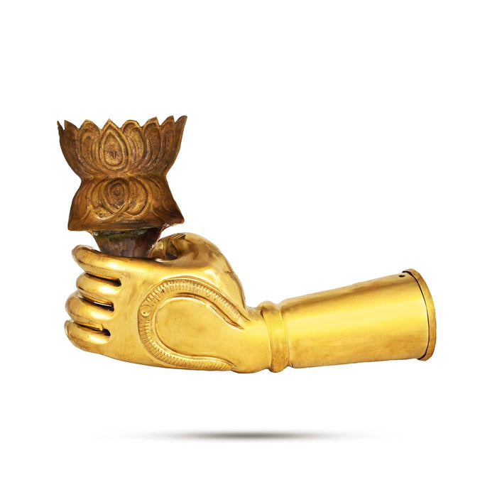 Soora Samhara Set - 7 x 3 Inches | Brass Idol / Lord Murugan Slaying Surapadman Set / Spiritual Temple Decor - Deity Accessories