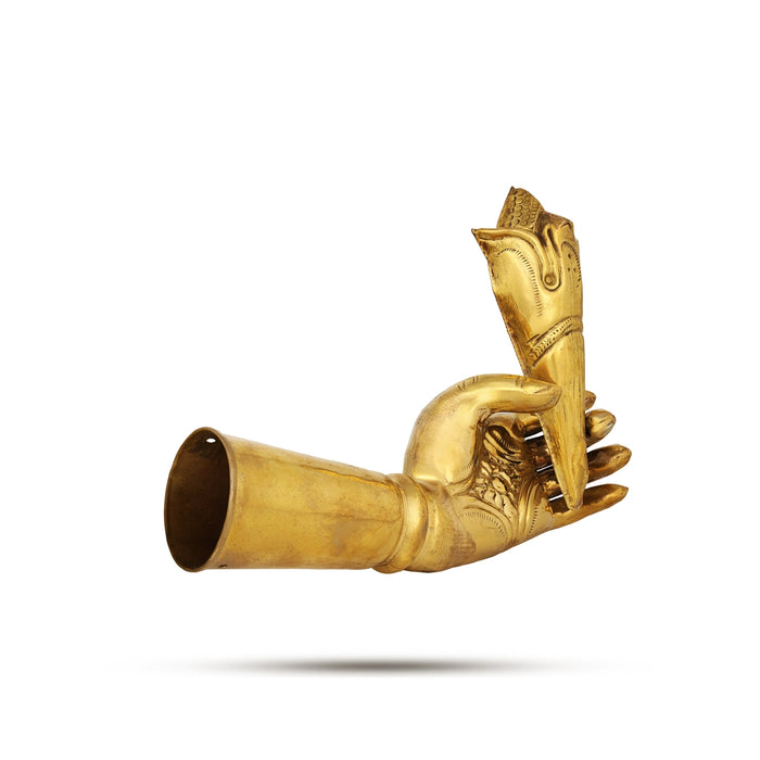 Soora Samhara Set - 7 x 3 Inches | Brass Idol / Lord Murugan Slaying Surapadman Set / Spiritual Temple Decor - Deity Accessories