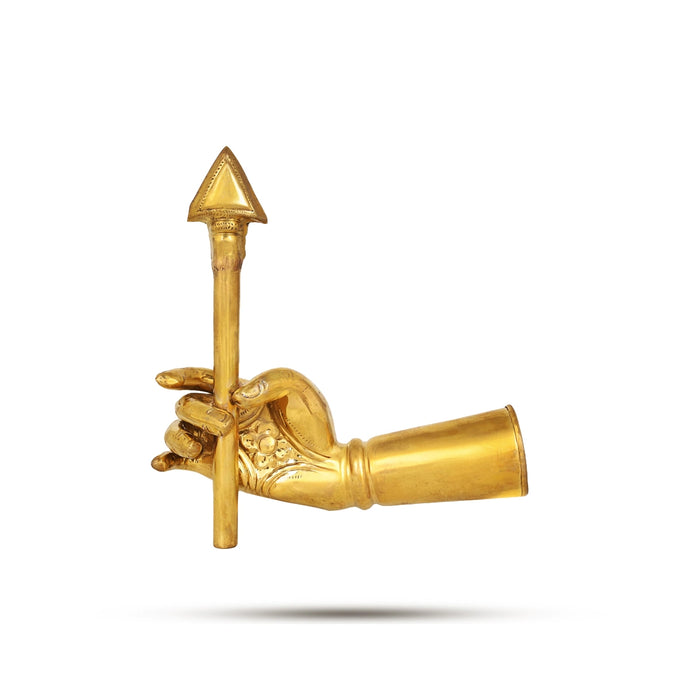 Soora Samhara Set - 7 x 3 Inches | Brass Idol / Lord Murugan Slaying Surapadman Set / Spiritual Temple Decor - Deity Accessories