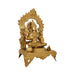 Lakshmi Sitting on Chowki Murti - 17.5 x 10 Inches | Antique Brass Idol/ Lakshmi Statue/ Laxmi Idol For Pooja - Brass Murties