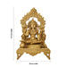 Lakshmi Sitting on Chowki Murti - 17.5 x 10 Inches | Antique Brass Idol/ Lakshmi Statue/ Laxmi Idol For Pooja - Brass Murties