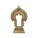 Prabhavali Arch with Base - 12 X 8 Inches | Antique Brass Thiruvachi/ Temple Prabhavali/ 2.460 Kgs Approx - Temple Decoration