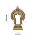 Prabhavali Arch with Base - 12 X 8 Inches | Antique Brass Thiruvachi/ Temple Prabhavali/ 2.460 Kgs Approx - Temple Decoration