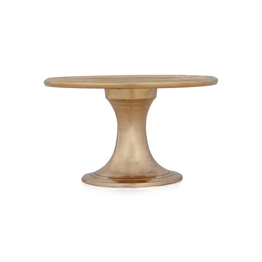 Mukkali Stool - 3 x 5 Inches | Brass Mukkali Stand/ Brass Stand for Pooja/ 380 Gms Approx - Pooja Aasan & Bajot & Pooja Mat