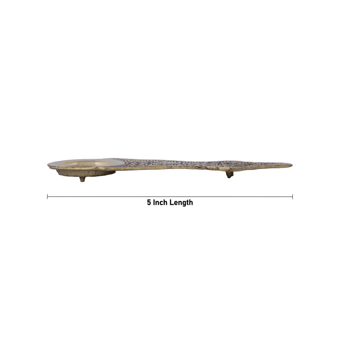 Brass Aarti - 5 Inches | Karpoora Burner/ Camphor Aarti for Pooja/ 40 Gms Approx - Kapur Aarti