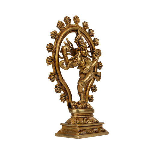 Natraj Murti  - 10 Inches | Antique Brass Statue/ Nataraja Vigraham/ Natraja Idol for Pooja - Brass Murties