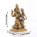 Lakshmi Narasimha Idol - 4.5 x 3 Inches | Lakshmi Narasimha Vigraham/ Antique Brass Idol for Pooja/ 700 Gms - Brass Murties