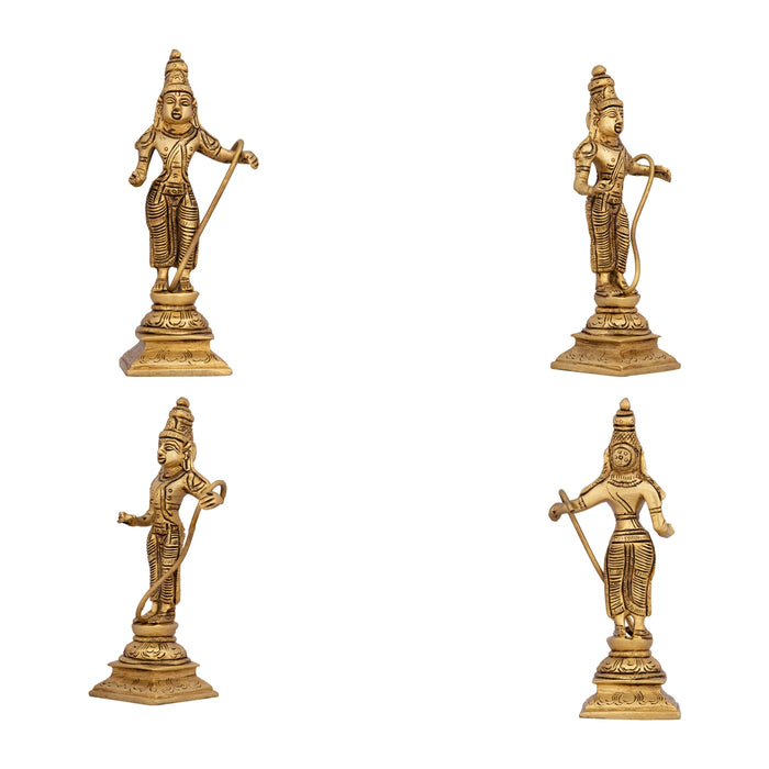 Dasavatharam Set - 6 x 3 Inches | Antique Brass Statue/ 10 Avatar of Lord Vishnu/ Vishnu Avatar for Pooja - Brass Murties
