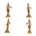 Dasavatharam Set - 6 x 3 Inches | Antique Brass Statue/ 10 Avatar of Lord Vishnu/ Vishnu Avatar for Pooja - Brass Murties