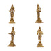 Dasavatharam Set - 6 x 3 Inches | Antique Brass Statue/ 10 Avatar of Lord Vishnu/ Vishnu Avatar for Pooja - Brass Murties