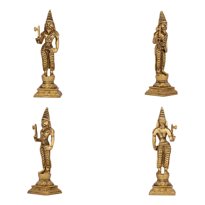 Dasavatharam Set - 6 x 3 Inches | Antique Brass Statue/ 10 Avatar of Lord Vishnu/ Vishnu Avatar for Pooja - Brass Murties