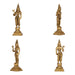 Dasavatharam Set - 6 x 3 Inches | Antique Brass Statue/ 10 Avatar of Lord Vishnu/ Vishnu Avatar for Pooja - Brass Murties